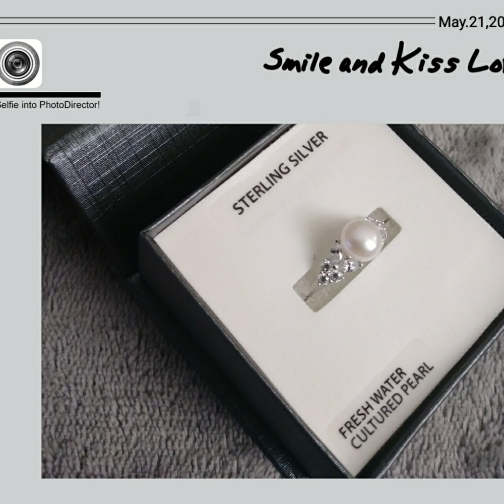 [SOLD] NWB Silver fabulous fresh water pearl ring